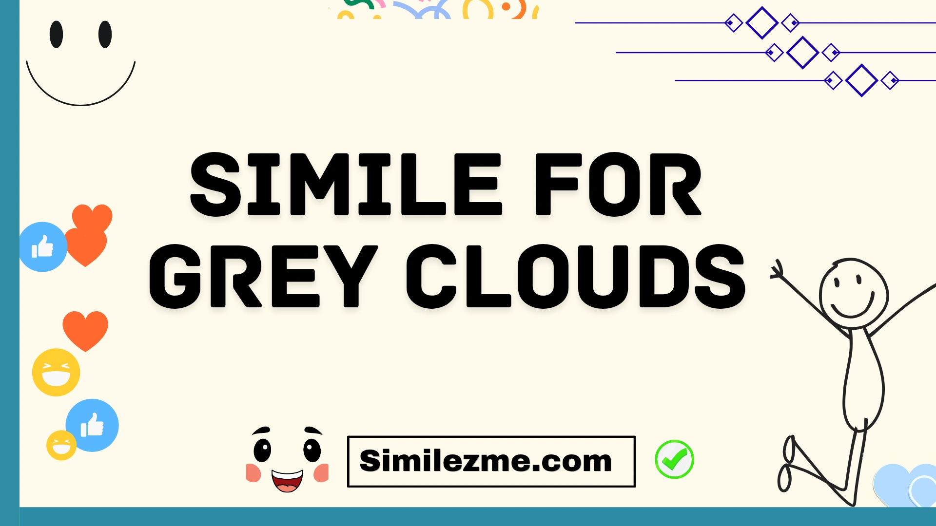 simile for grey clouds