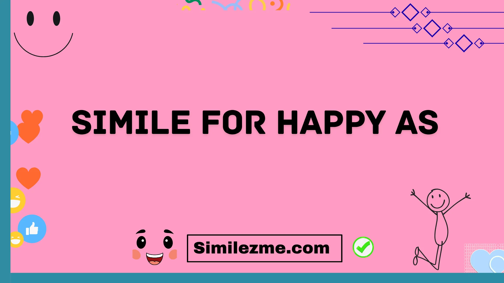 simile for happy as