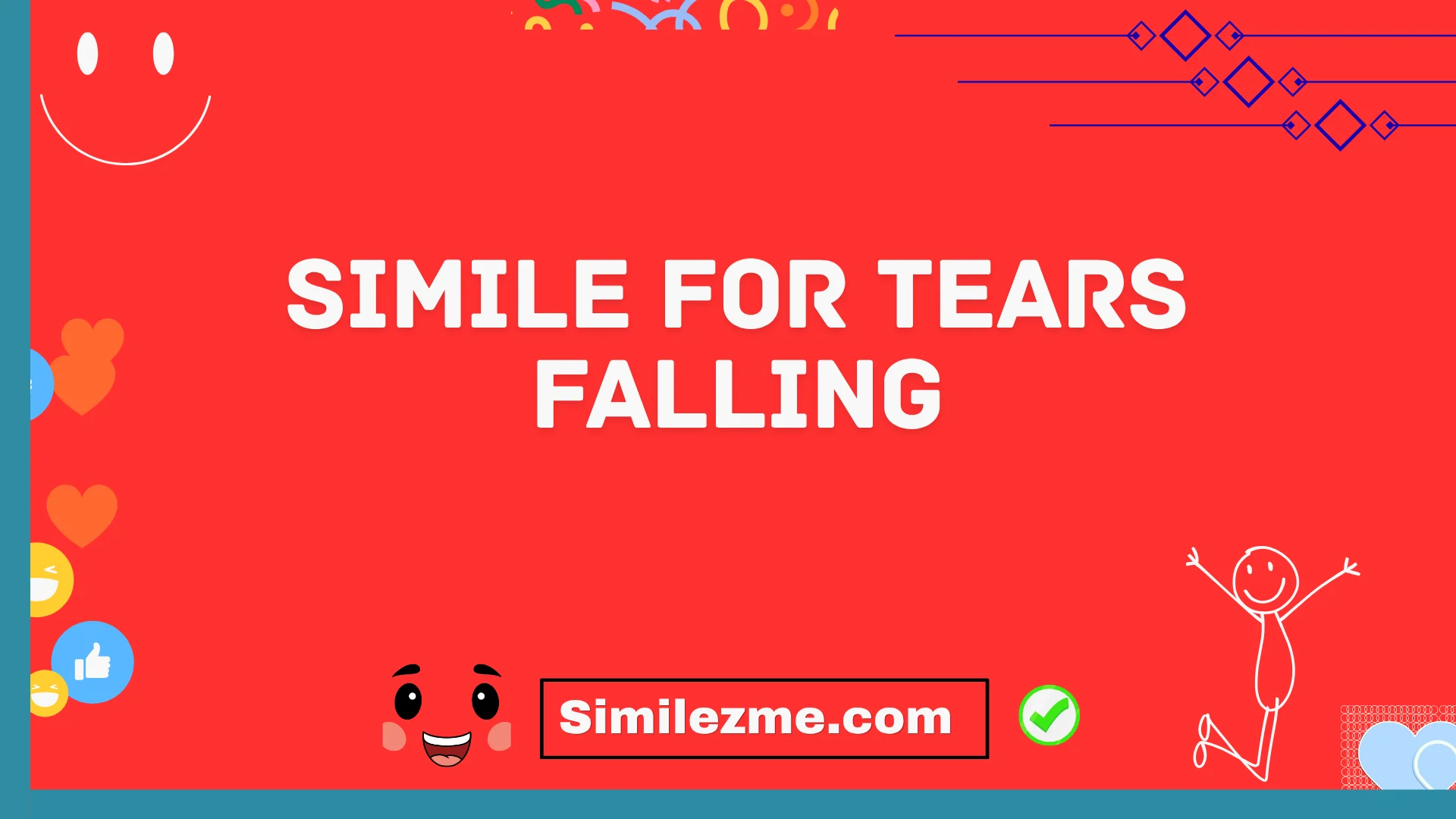 simile for tears falling