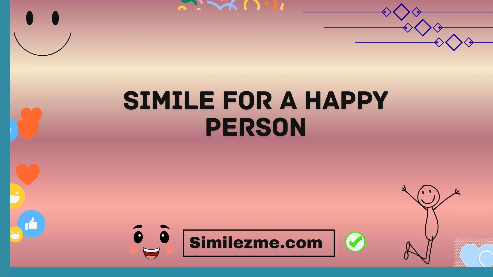 simile for a happy person