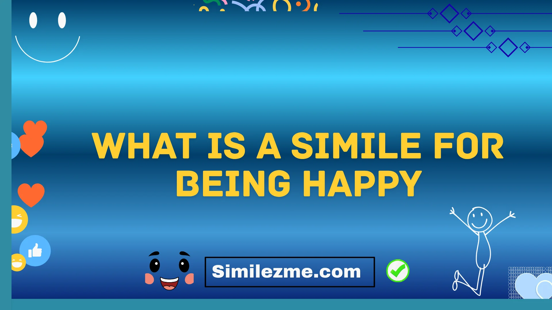 what is a simile for being happy